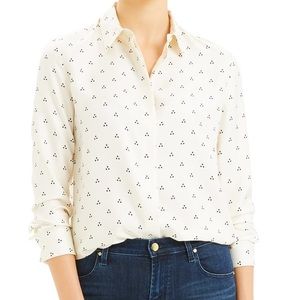 💫💫Theory Silk Dot Straight shirt